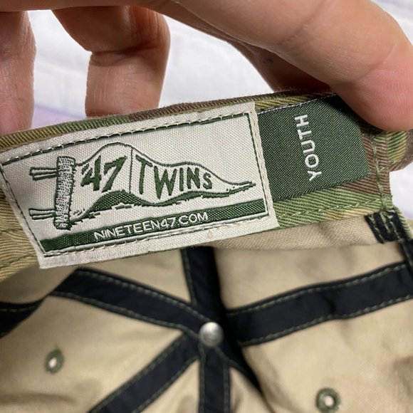 Edmonton Football Kids Youth Hat Cap Strap Back Camo CFL 47 Twins - Picture 8 of 11